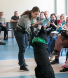 Mokytojai išklausė paskaitą apie saugų bendravimą su šunimis